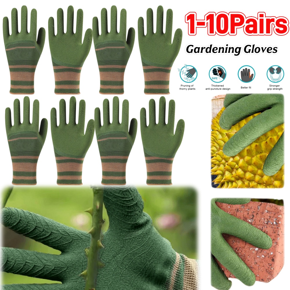 1-10Pairs Gardening Gloves Wat - Gardening Glove Waterproof บทวิจารณ์และราคา