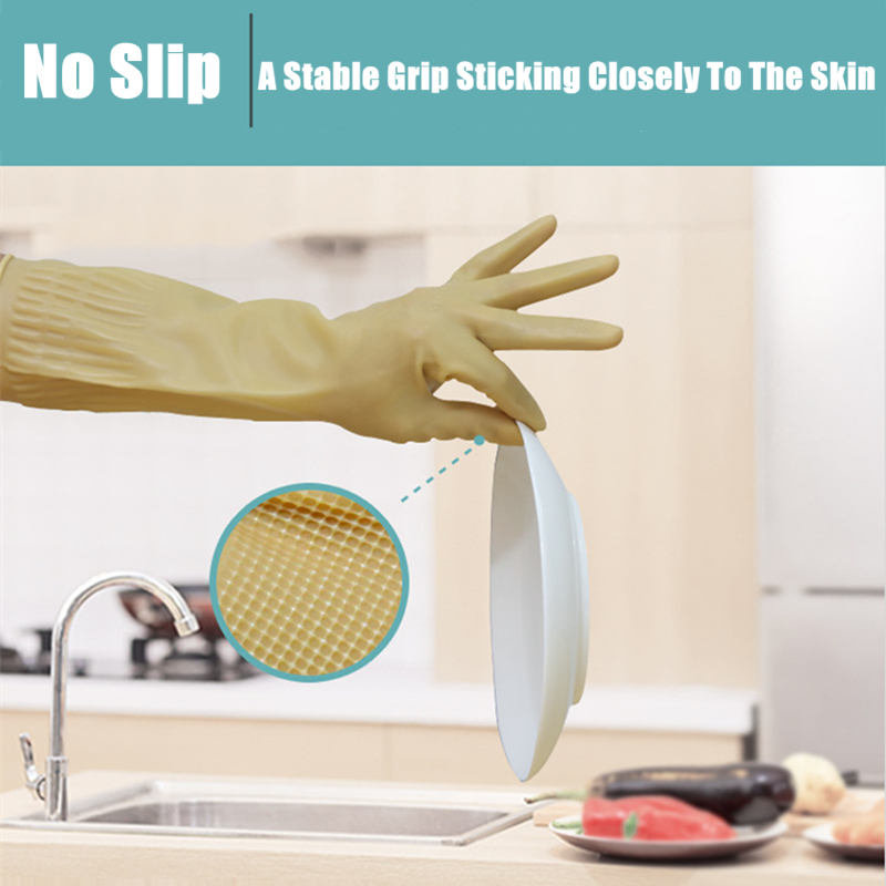 Long Reusable Rubber Dishwashi - Dish Glove Rubber บทวิจารณ์และราคา