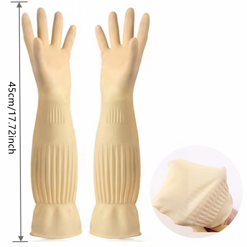 Long Reusable Rubber Dishwashi - Dish Glove Rubber บทวิจารณ์และราคา