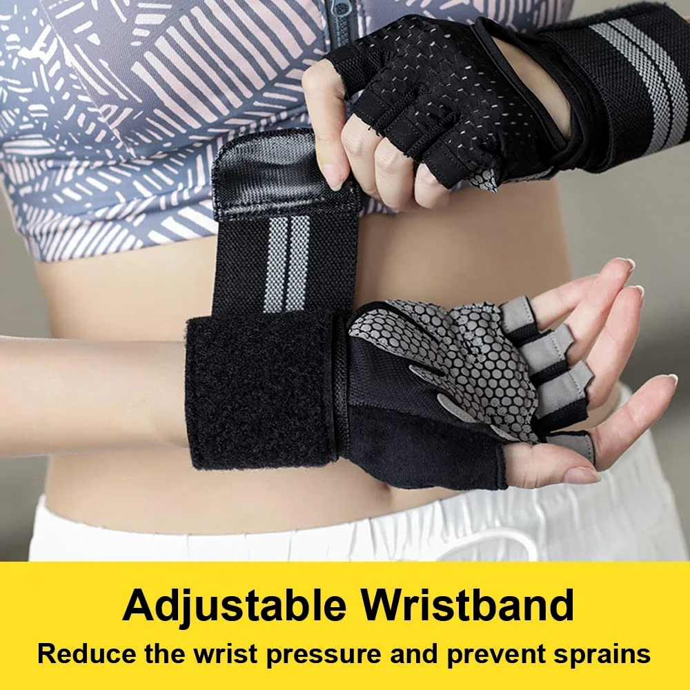 1Pair Half Finger Gym Fitness  - Workout Glove Gym บทวิจารณ์และราคา