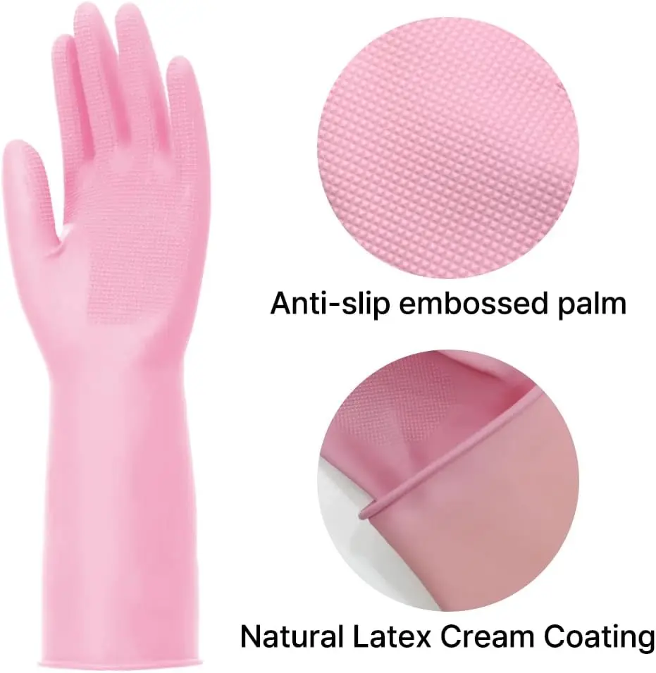 3 Pairs Cream-Coating Rubber G - Rubber Glove Cleaning บทวิจารณ์และราคา