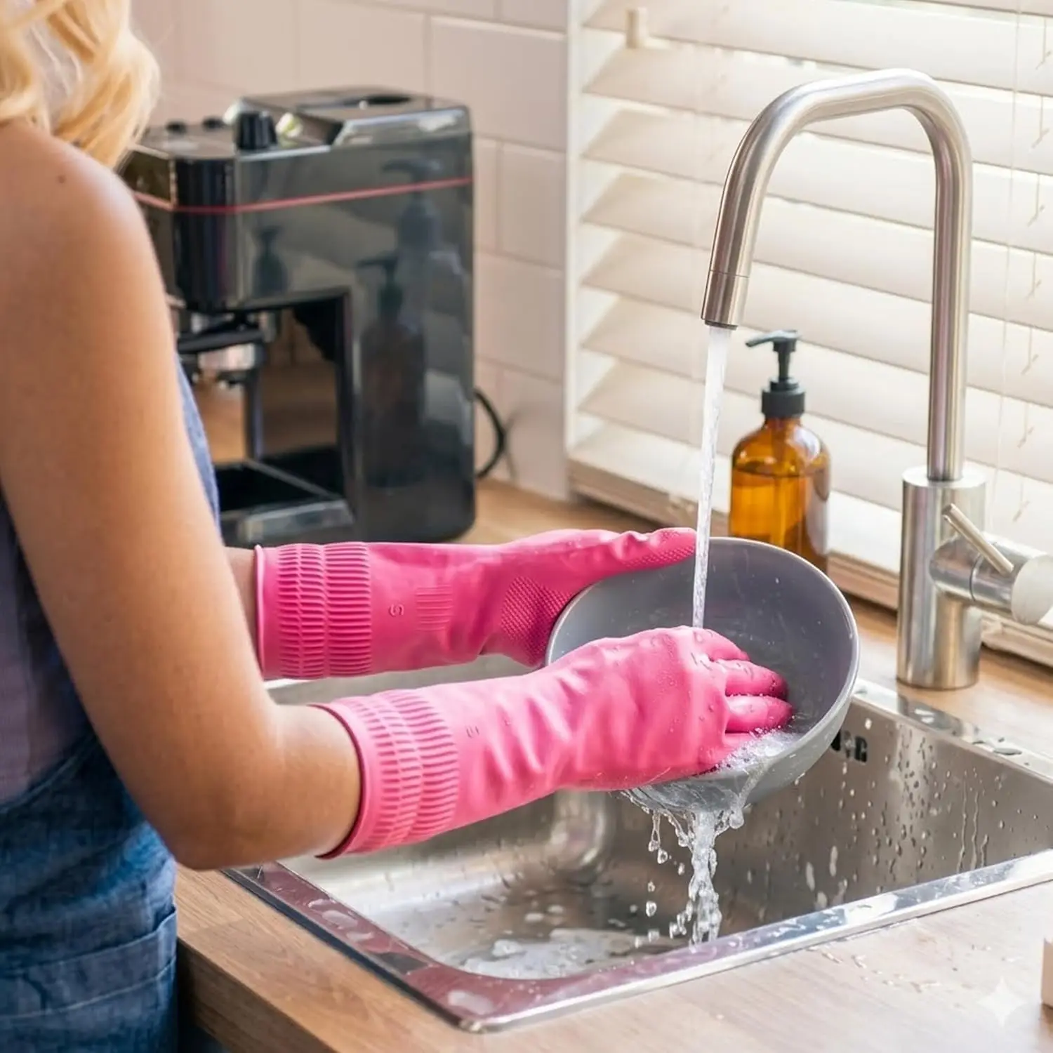Reusable Rubber Dishwashing Gl - Rubber Glove Cleaning บทวิจารณ์และราคา