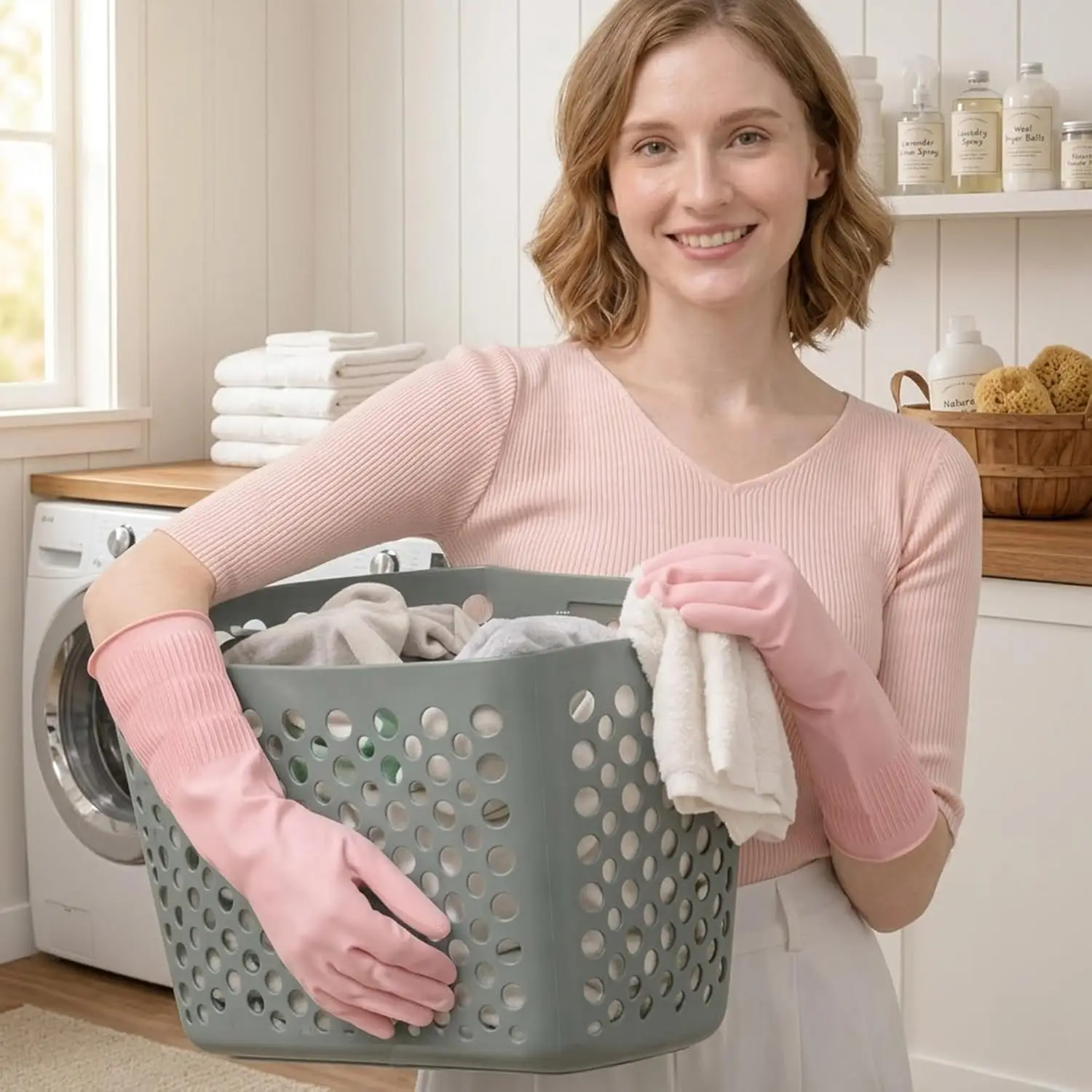 Reusable Rubber Dishwashing Gl - Rubber Glove Cleaning บทวิจารณ์และราคา
