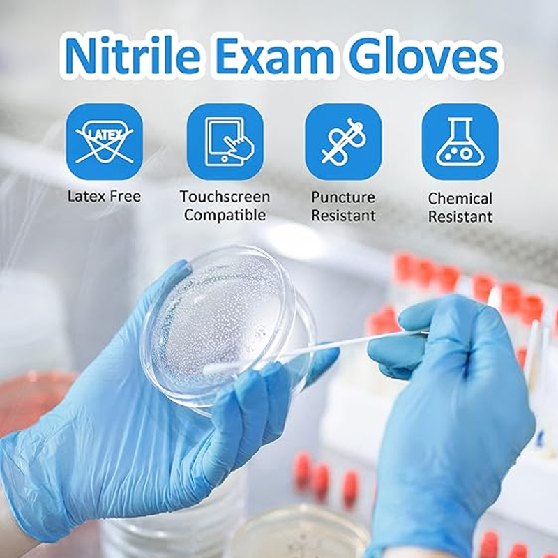 Medical Grade Blue Nitrile Glo - Exam Glove Nitrile บทวิจารณ์และราคา