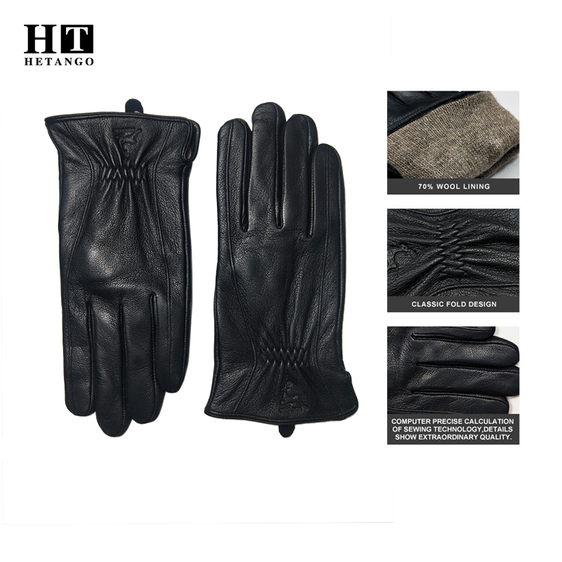  Winter Men's Black Buckskin  - Wool Glove Lined บทวิจารณ์และราคา