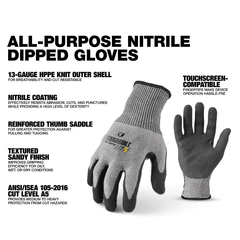 ToughBuilt TB-P2-112-5-L Nitri - Cut Resistant Glove บทวิจารณ์และราคา