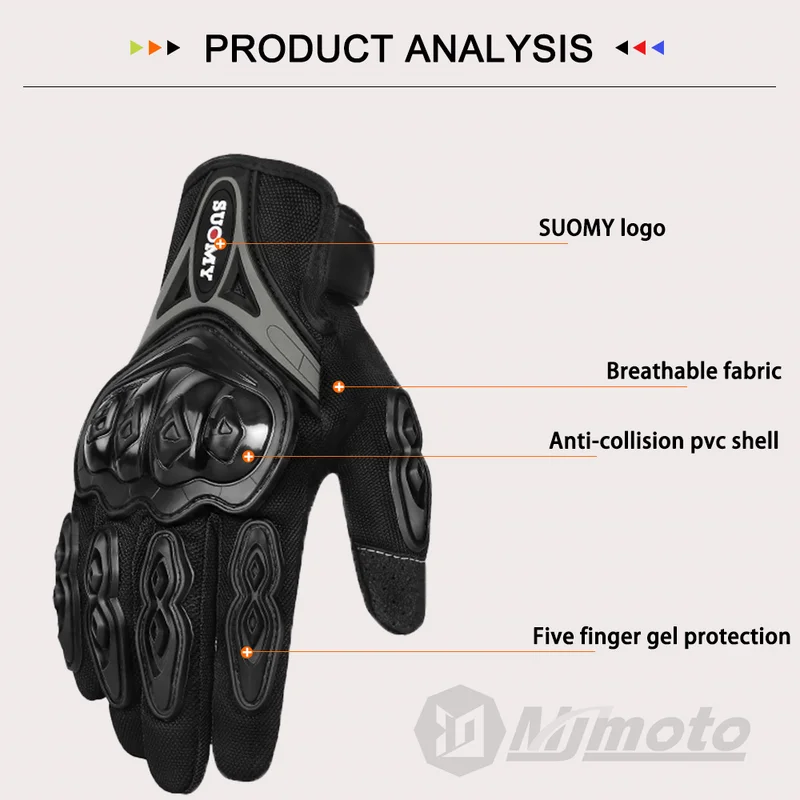 SUOMY Summer Touchscreen Motor - Motorcycle Glove Knuckle บทวิจารณ์และราคา