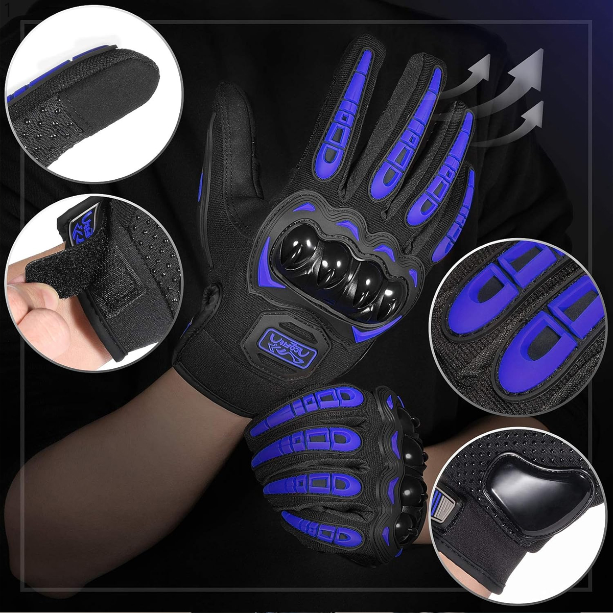 Men Motorcycle Gloves Touch Sc - Motorcycle Glove Knuckle บทวิจารณ์และราคา