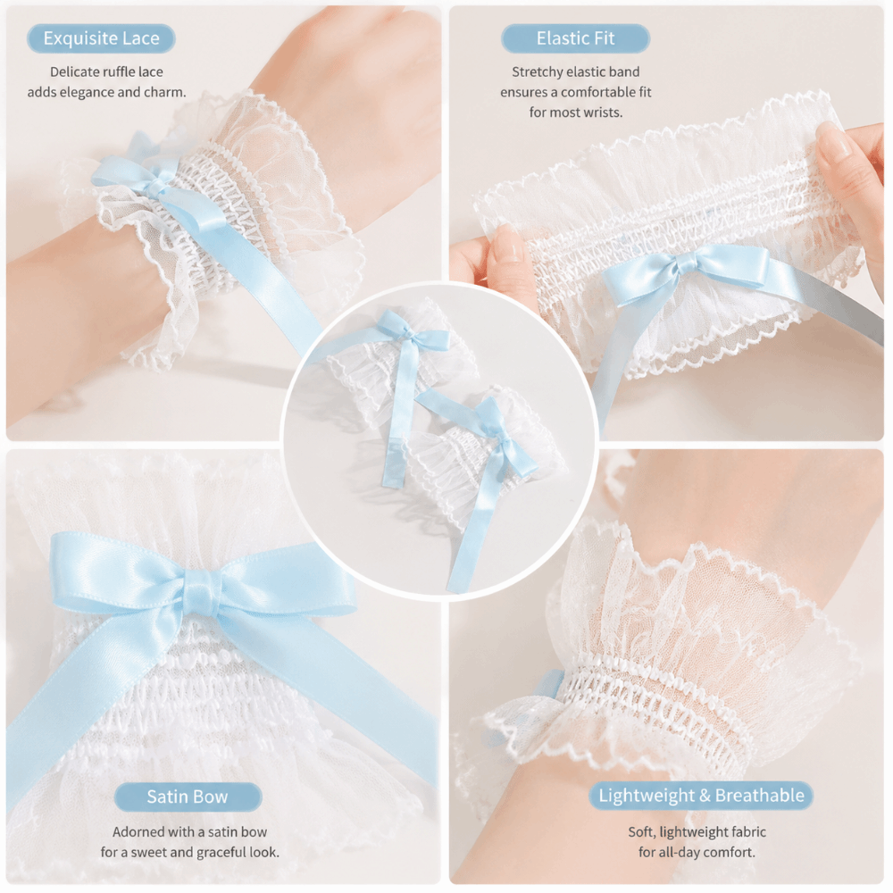 Sweet Pleated Ruched Detachabl - Fingerless Glove Knit บทวิจารณ์และราคา