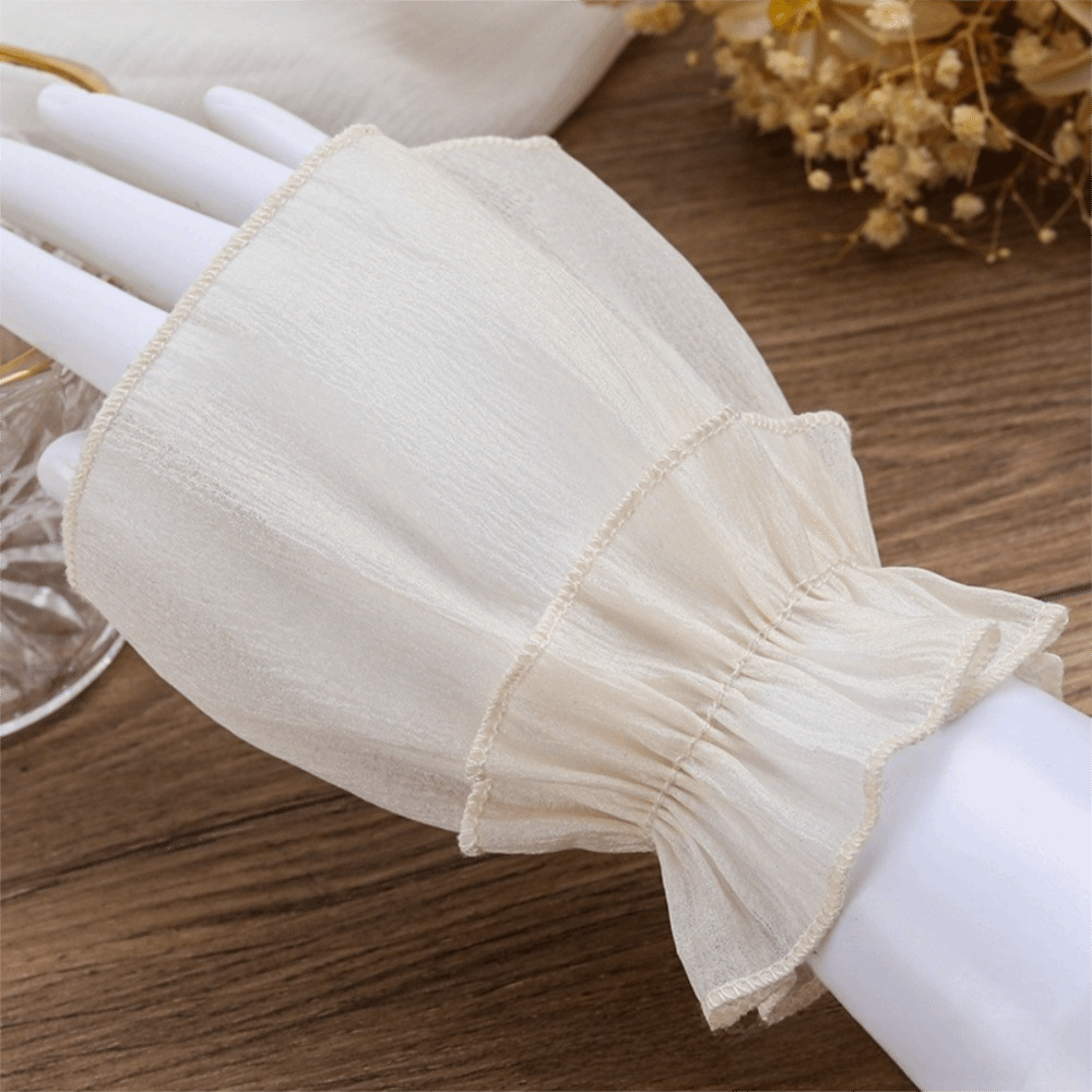 Ruched Pleated Detachable Cuff - Fingerless Glove Knit บทวิจารณ์และราคา