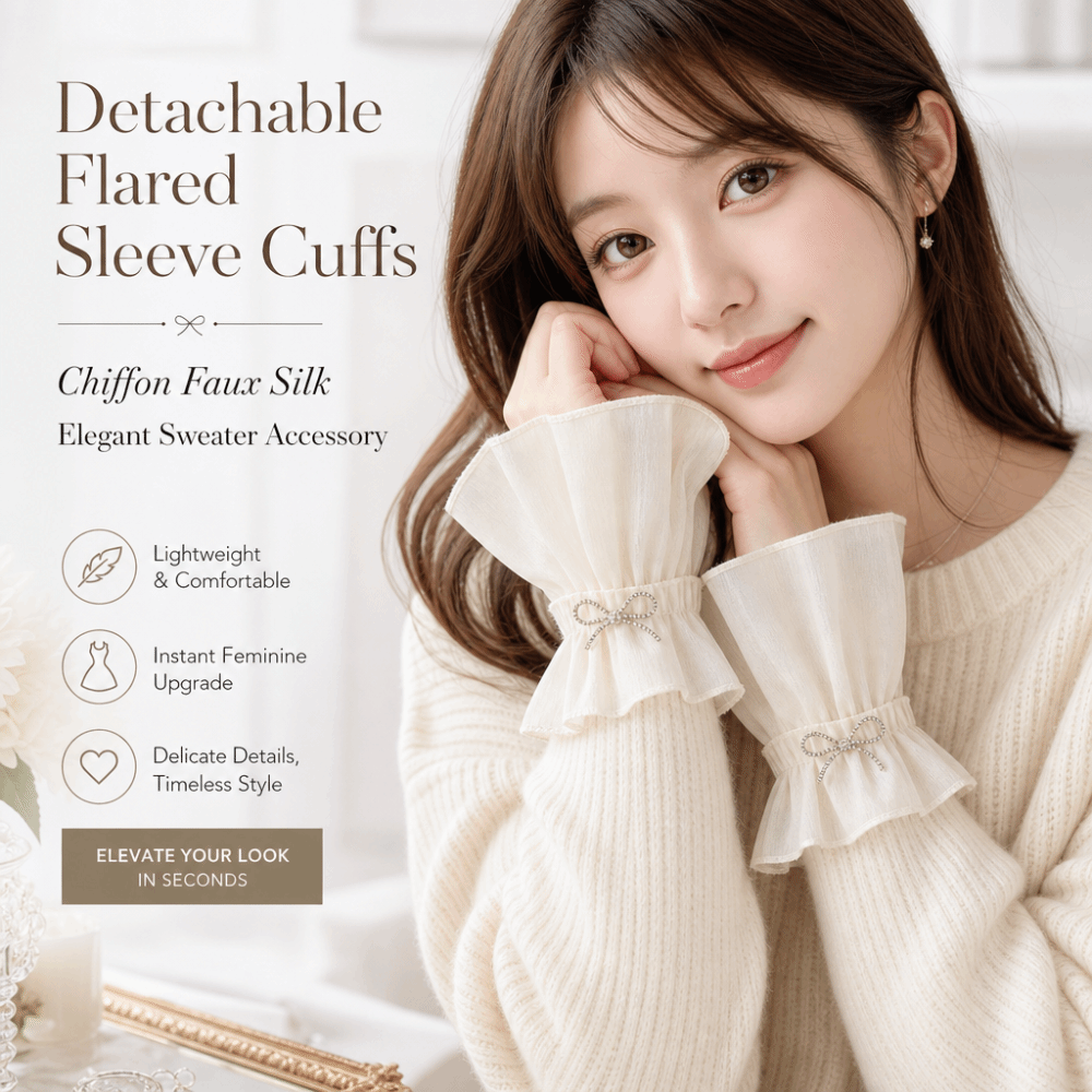 Ruched Pleated Detachable Cuff - Fingerless Glove Knit บทวิจารณ์และราคา