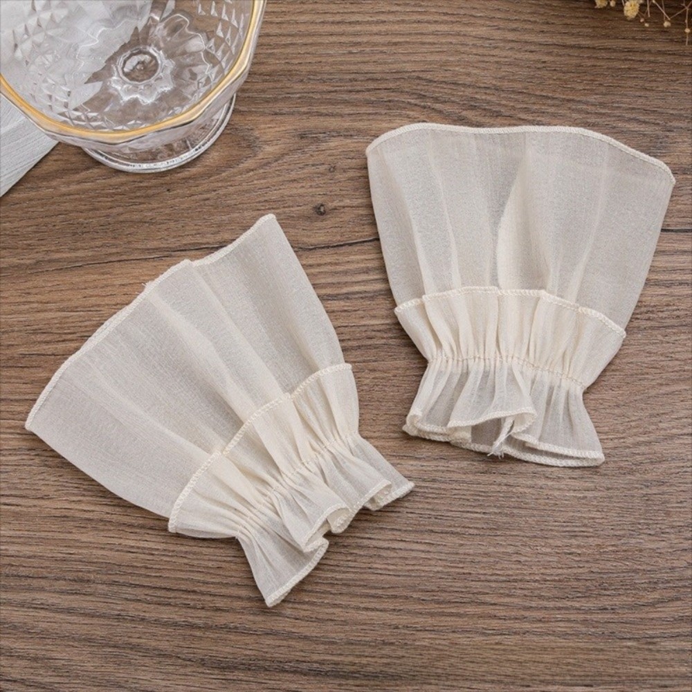 Ruched Pleated Detachable Cuff - Fingerless Glove Knit บทวิจารณ์และราคา