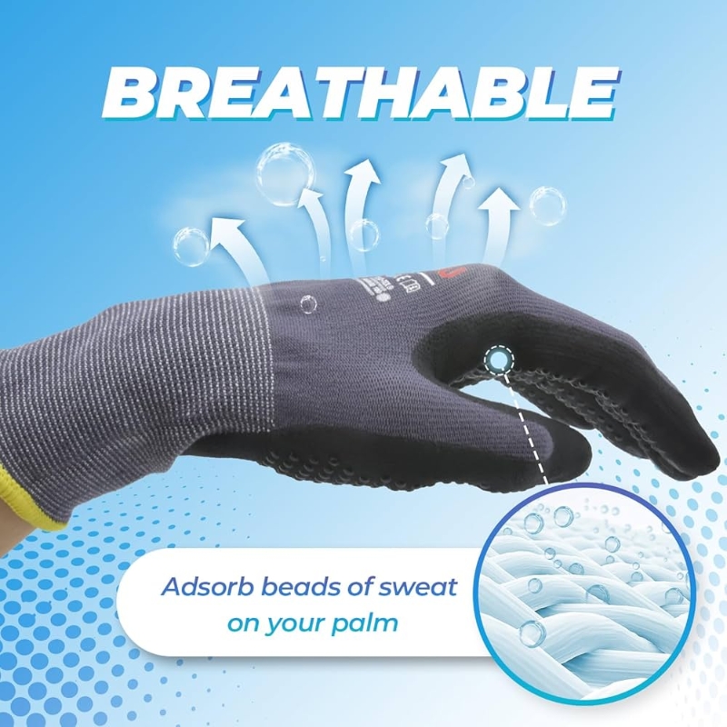 Micro-Foam Nitrile Coated Safe - Nitrile Mechanic Glove บทวิจารณ์และราคา