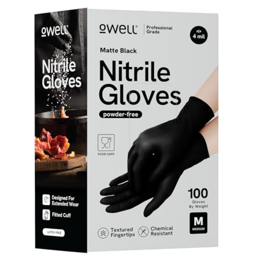 ® Black Nitrile Gloves - 4 Mil - Exam Glove Nitrile บทวิจารณ์และราคา