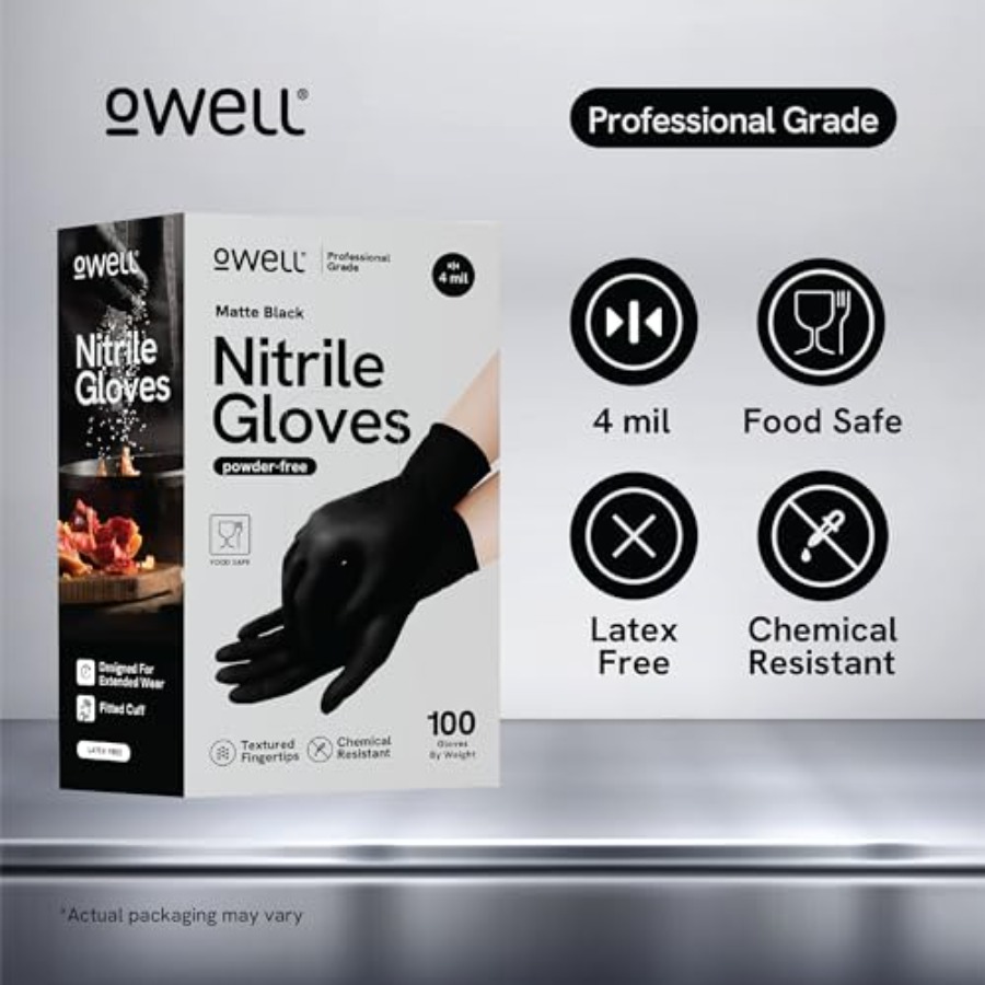 ® Black Nitrile Gloves - 4 Mil - Exam Glove Nitrile บทวิจารณ์และราคา