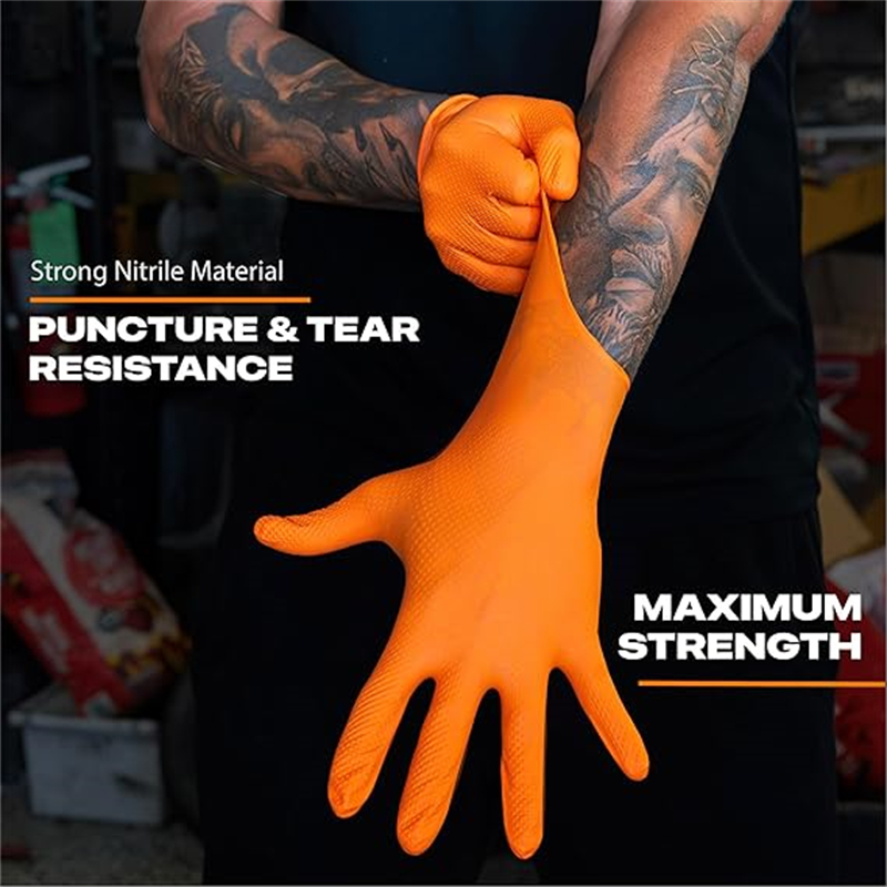 8Mil Thick Heavy Duty Safety W - Nitrile Mechanic Glove บทวิจารณ์และราคา