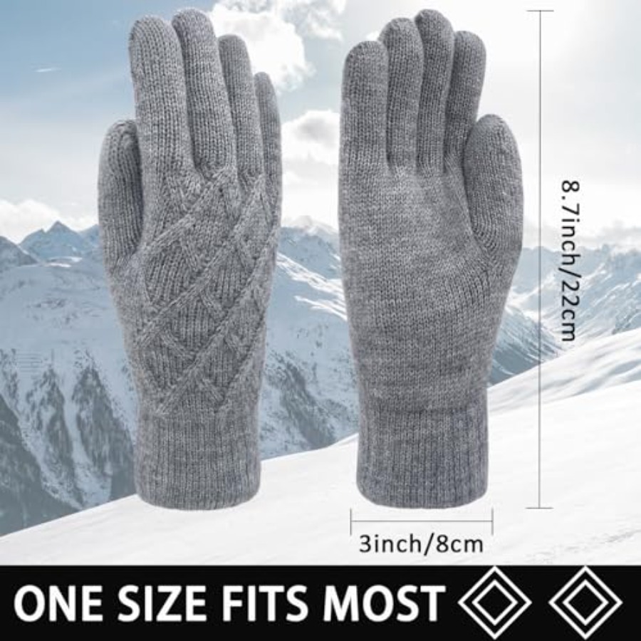 Winter Wool Gloves for Women M - Wool Glove Lined บทวิจารณ์และราคา