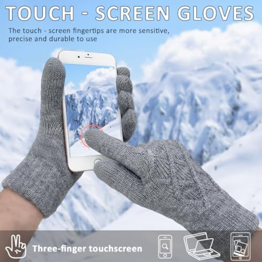 Winter Wool Gloves for Women M - Wool Glove Lined บทวิจารณ์และราคา