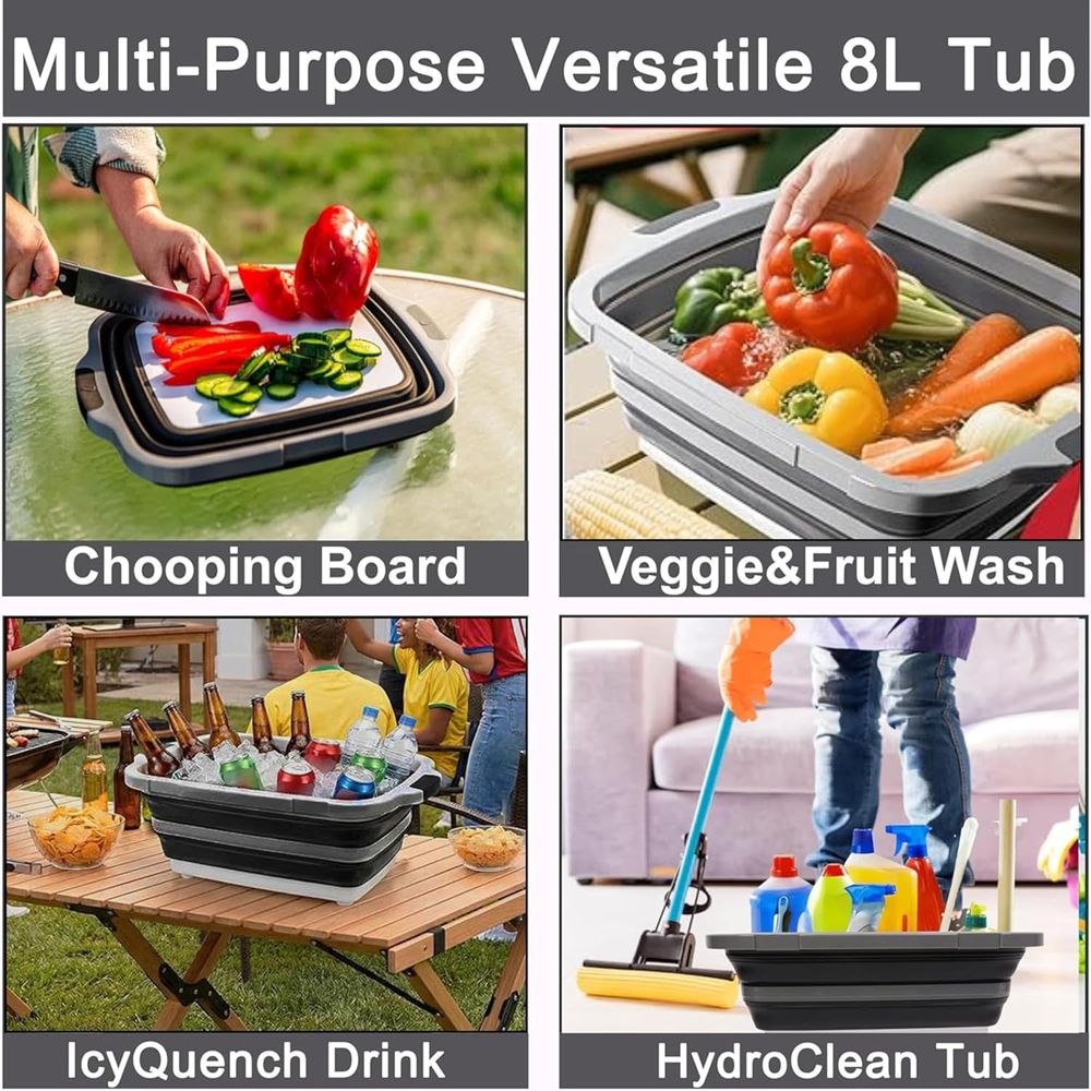 Portable 8L BBQ Prep Tub with  - Heat Resistant Glove บทวิจารณ์และราคา