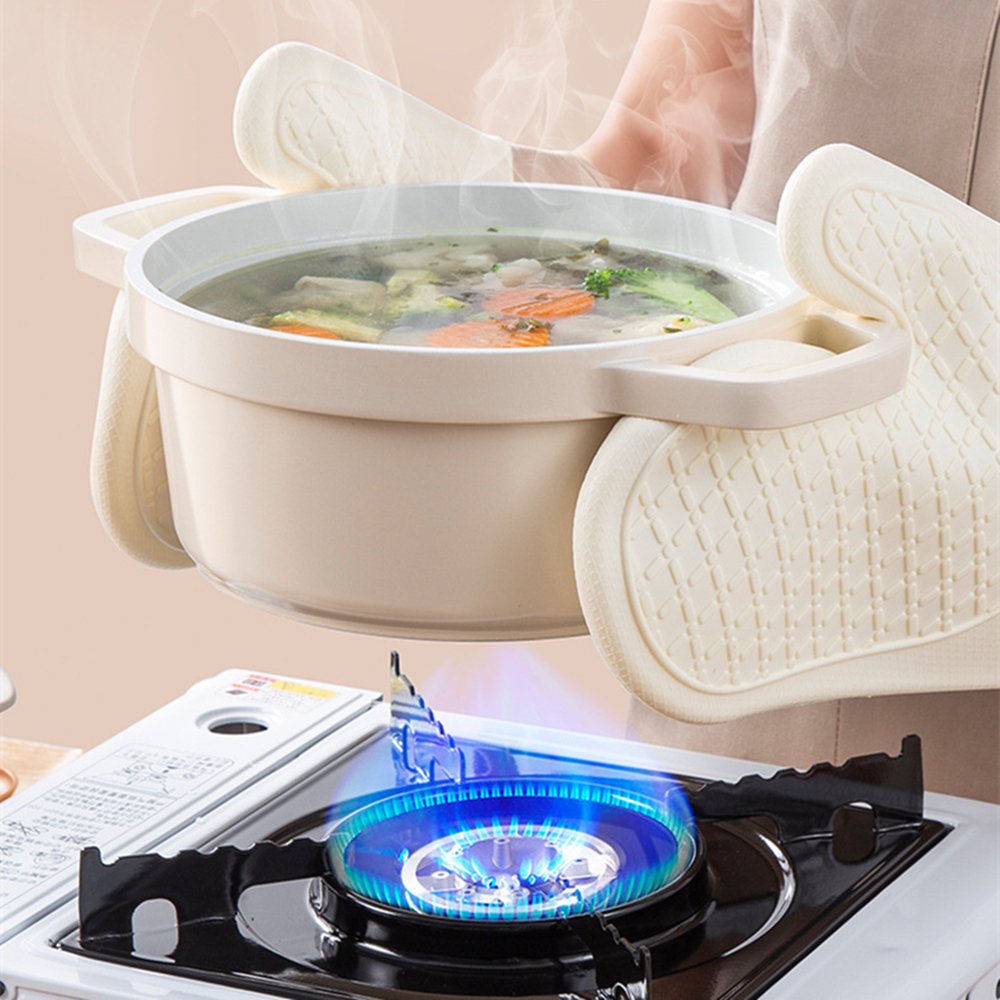 Heat Resistant Silicone Gloves - Oven Mitt Silicone บทวิจารณ์และราคา