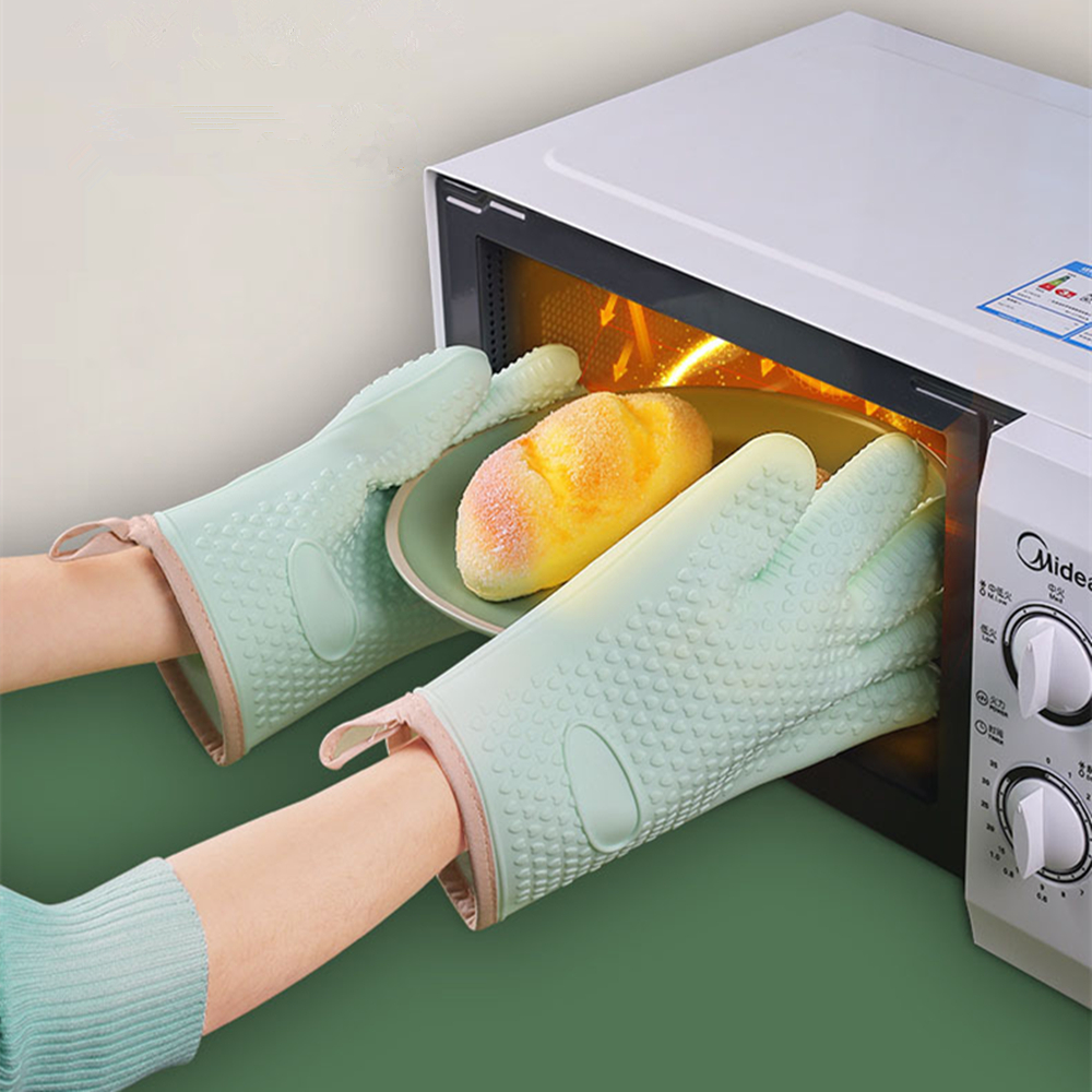 Heat Resistant Silicone Gloves - Oven Mitt Silicone บทวิจารณ์และราคา