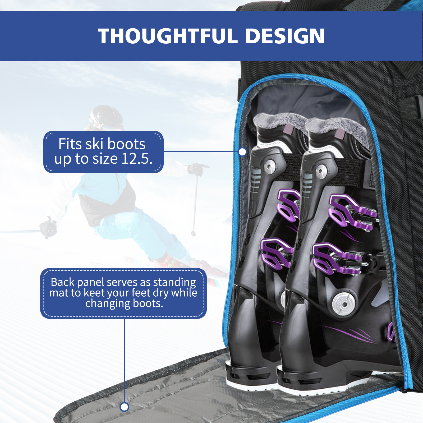 Ski Boots Bag Outdoor Skiing C - Ski Glove Waterproof บทวิจารณ์และราคา