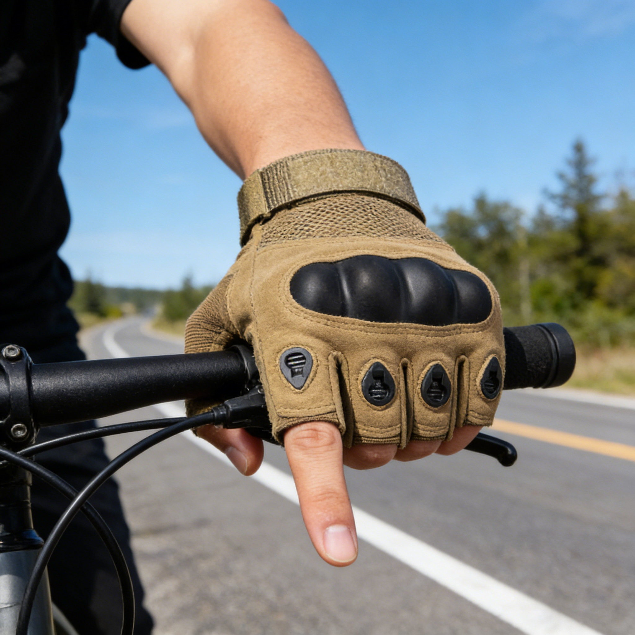 Tactical Hard Knuckle Half Fin - Motorcycle Glove Knuckle บทวิจารณ์และราคา